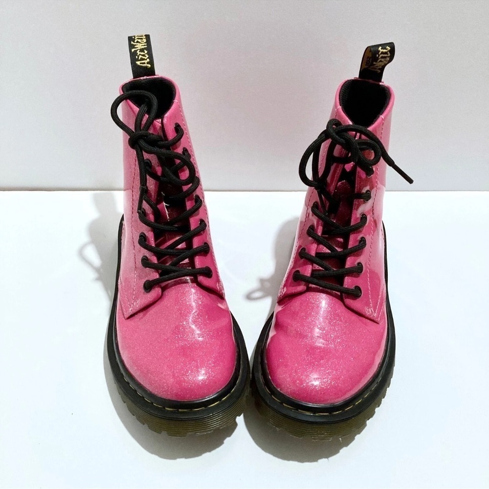 RARE! Dr. Martens Hot Pink Glitter Boots – Size 6 – New In Box - Picture 5 of 11